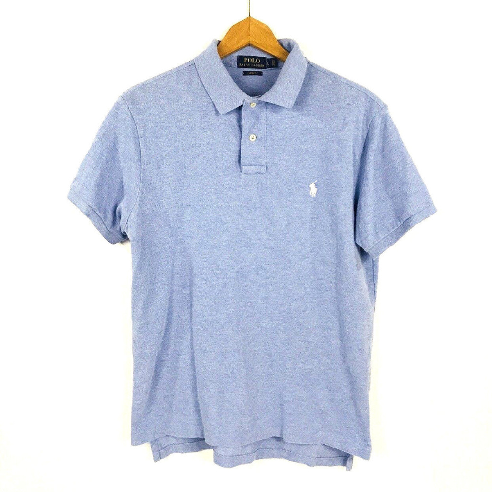 POLO RALPH LAUREN MEN'S L POLO SHIRT BLUE
